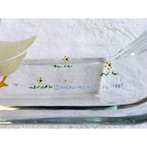 VTG 1987 Blue Ribbon Goose Anchor Hocking Loaf Dish Baking 1.5 Quart Retro - Picture 4 of 13